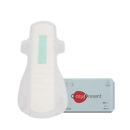 winged soft absorbent sanitary towel with negative ion 