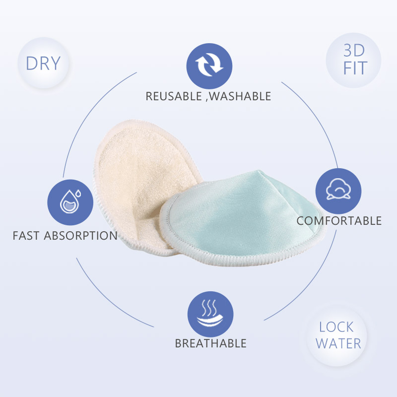 3D Design Bamboo Washable Custom Maternity Breast Pads