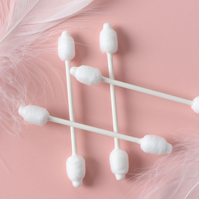 Eco Friendly Paper Stick Disposable Travel Makeup Cotton Swabs 