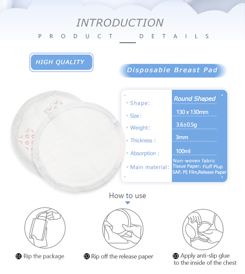 specification of maternity breastfeeding pads