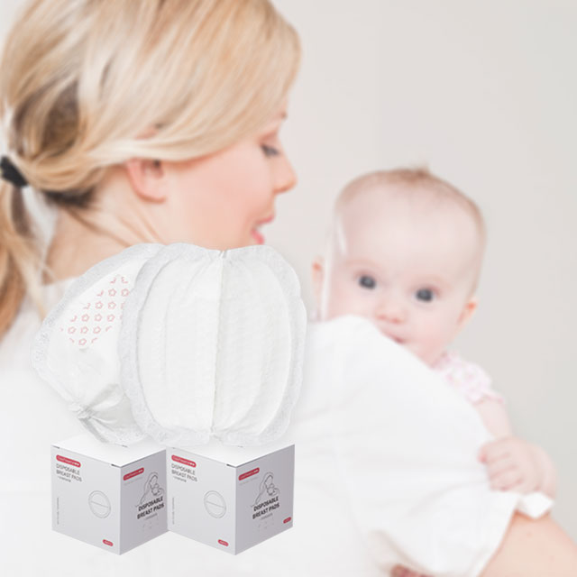 Rubber Band Large Size Maternity Custom Breathable Disposable Breast Pads