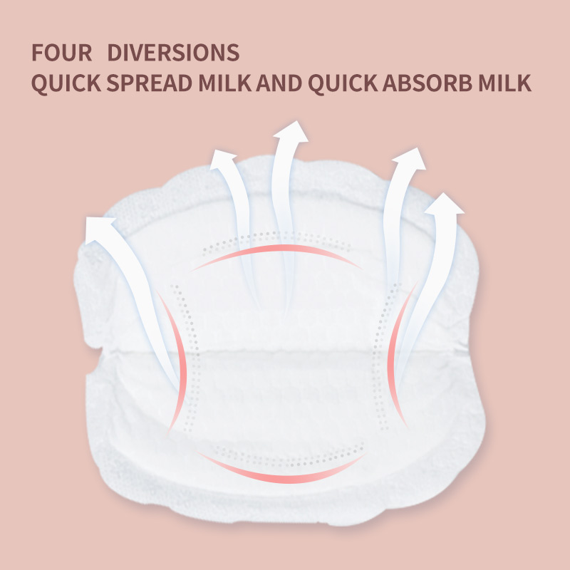 Rubber Band Large Size Maternity Custom Breathable Disposable Breast Pads