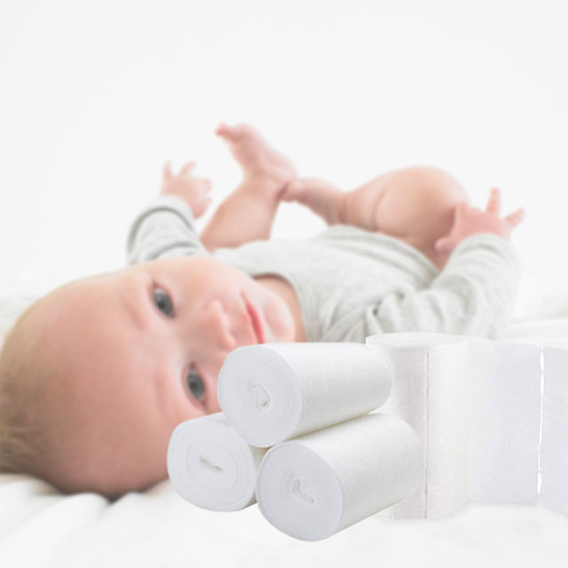 White Custom High Quality Bamboo Fiber Disposable Baby Nappy Liner 
