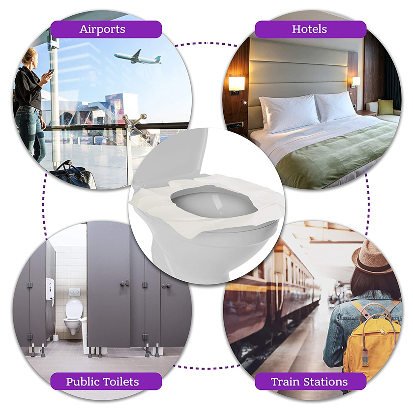 large flushable paper hygienic disposable toilet seat cover for travel 