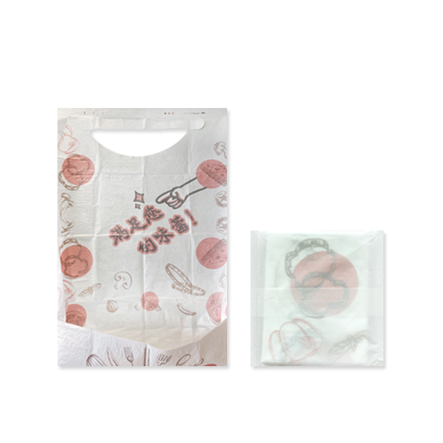 personalised custom printed waterproof disposable adult bibs for elderly 