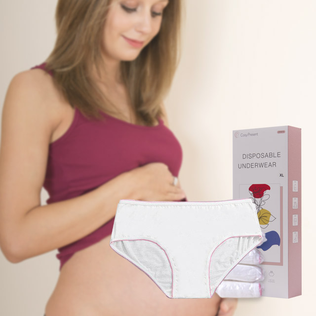 low waist breathable white free samples cotton disposable maternity underwear 