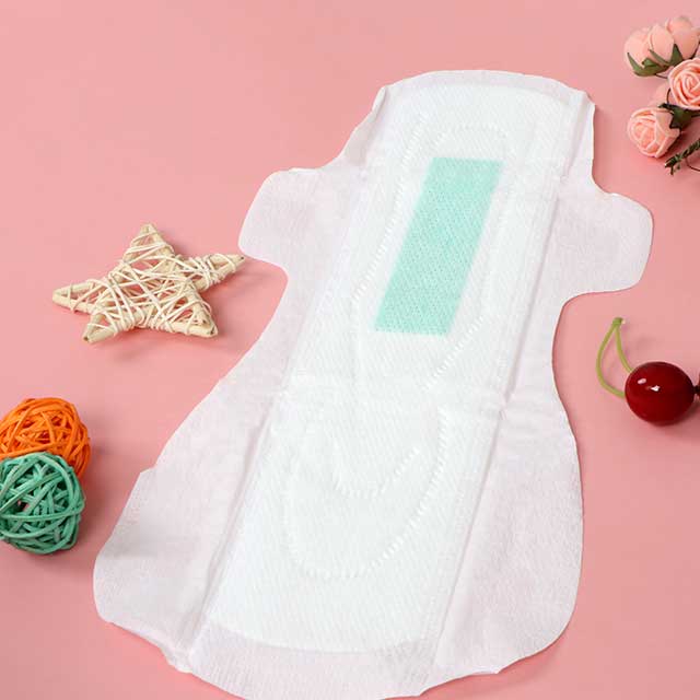 winged soft absorbent sanitary towel with negative ion 